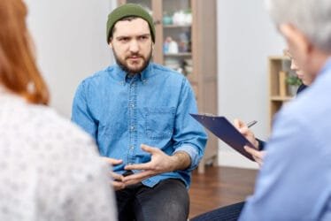 Discussing Phobia at Group Therapy Session